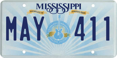 MS license plate MAY411