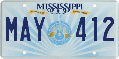 MS license plate MAY412