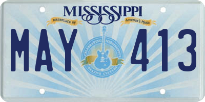 MS license plate MAY413