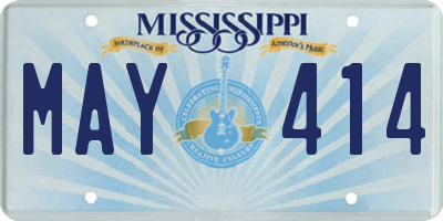 MS license plate MAY414