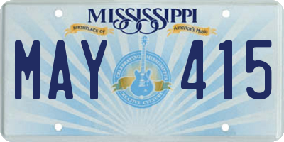 MS license plate MAY415
