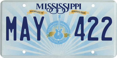 MS license plate MAY422