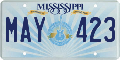 MS license plate MAY423