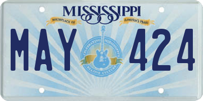 MS license plate MAY424