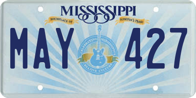 MS license plate MAY427
