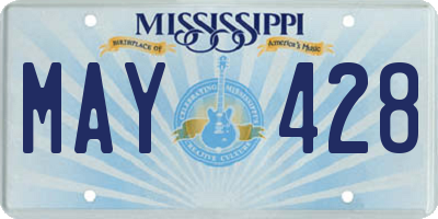 MS license plate MAY428