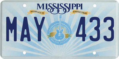 MS license plate MAY433