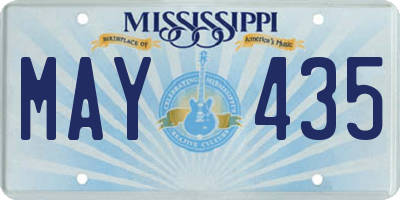 MS license plate MAY435