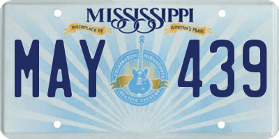 MS license plate MAY439