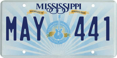 MS license plate MAY441