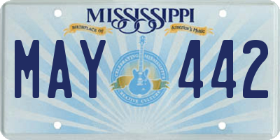 MS license plate MAY442