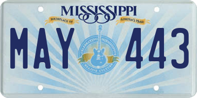 MS license plate MAY443