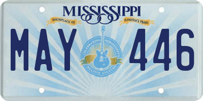 MS license plate MAY446