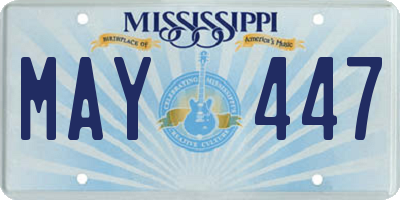 MS license plate MAY447