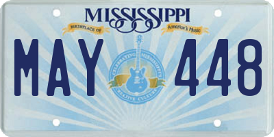 MS license plate MAY448