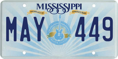 MS license plate MAY449