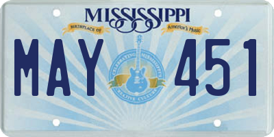 MS license plate MAY451