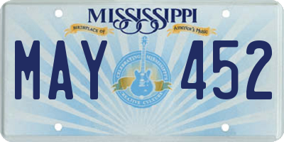 MS license plate MAY452