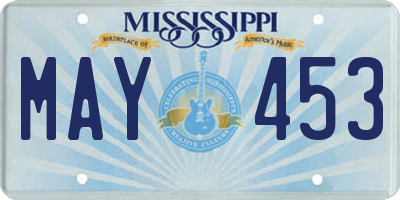 MS license plate MAY453