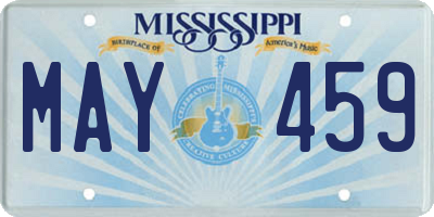 MS license plate MAY459