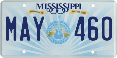 MS license plate MAY460