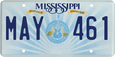 MS license plate MAY461