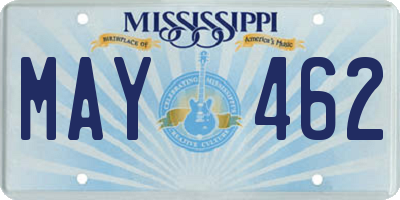 MS license plate MAY462