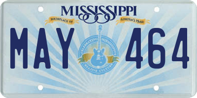 MS license plate MAY464