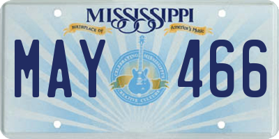 MS license plate MAY466