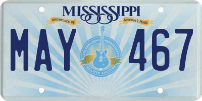 MS license plate MAY467