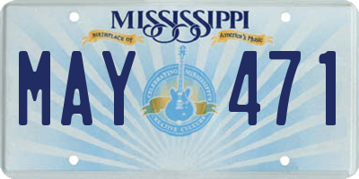 MS license plate MAY471