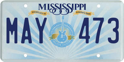 MS license plate MAY473