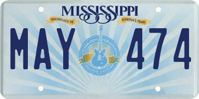 MS license plate MAY474