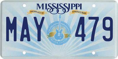MS license plate MAY479