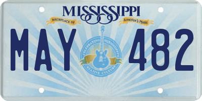 MS license plate MAY482