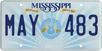 MS license plate MAY483