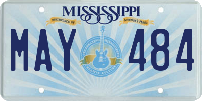 MS license plate MAY484