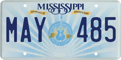 MS license plate MAY485