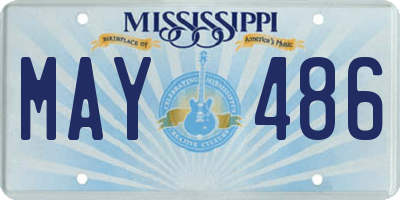 MS license plate MAY486