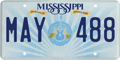 MS license plate MAY488