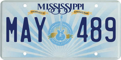 MS license plate MAY489