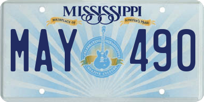 MS license plate MAY490