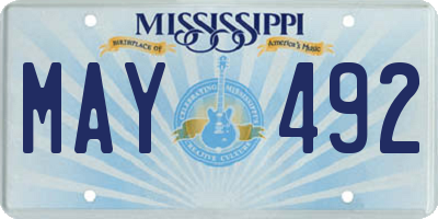 MS license plate MAY492