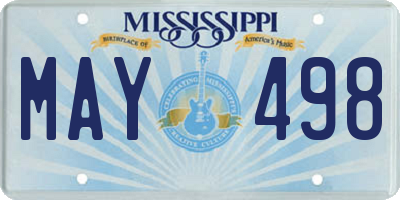 MS license plate MAY498