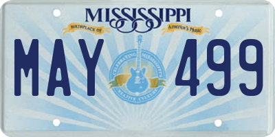 MS license plate MAY499