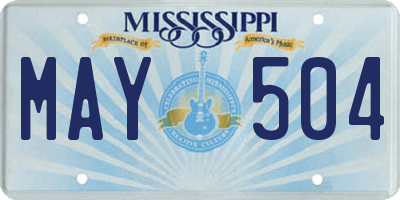 MS license plate MAY504
