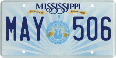 MS license plate MAY506