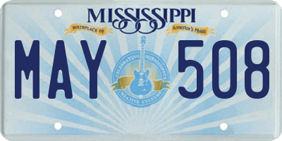 MS license plate MAY508
