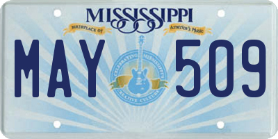 MS license plate MAY509