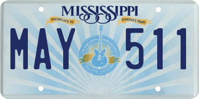 MS license plate MAY511